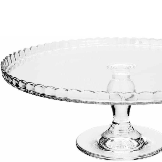 Prato Para Bolo Patisserie De Vidro Com Pé 32cm