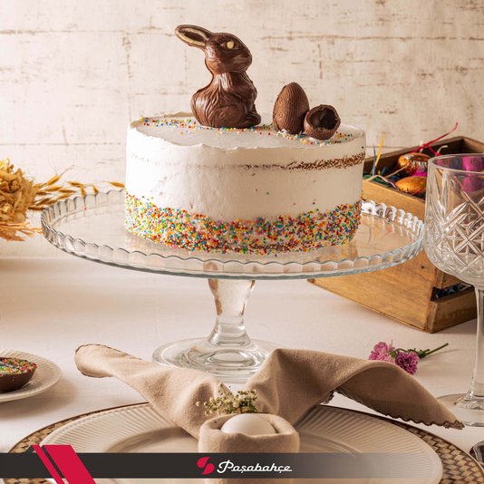 Prato Para Bolo Patisserie De Vidro Com Pé 32cm