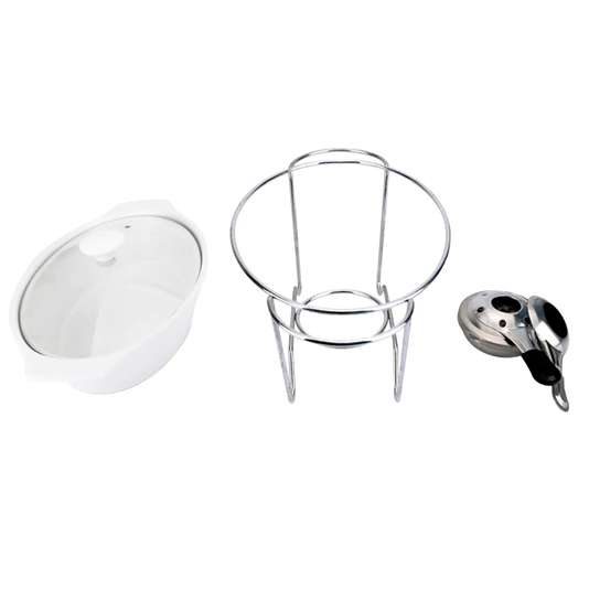 Rechaud Oval Em Porcelana Com Queimador 2,3L Dynasty