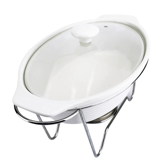 Rechaud Oval Em Porcelana Com Queimador 2,3L Dynasty