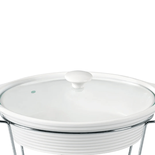 Rechaud Oval Em Porcelana Com Queimador 2,3L Dynasty