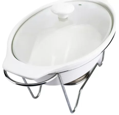 Rechaud Oval Em Porcelana Com Queimador 2,3L Dynasty