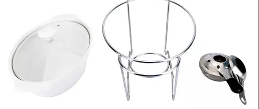 Rechaud Oval Em Porcelana Com Queimador 2,3L Dynasty