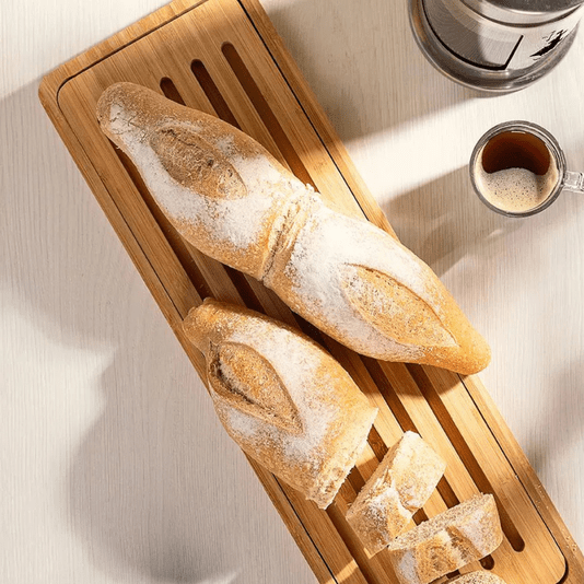 Tábua Migalheira Para Pães De Bambu 50x12cm