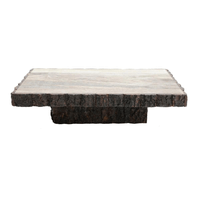 Bandeja Tábua De Madeira Quadrada Para Servir Com Suporte