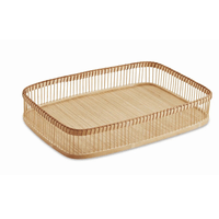 Bandeja Em Bambu Natural Retangular G Mart