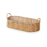 Bandeja Rattan Oval Com Alça 15445 G