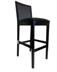 Banqueta Artisoli Iris Encosto Em Tela E Assento Estofado Courino