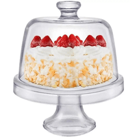 Boleira Com Tampa E Pé De Vidro San Remo 4 Em 1 