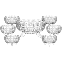 Conjunto De 7 Bowls Petisqueiras Versailles Em Vidro 28787