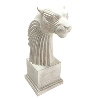 Decoração Estátua Cabeça de Onça Fendi de Cerâmica