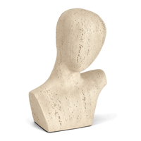 Escultura Decorativa Busto Bege Em Poliresina