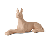 Escultura Decorativa Cachorro Em Poliresina Nude 35,5cm