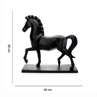 Peça De Xadrez Cavalo Enfeite Decoração Em Cerâmica Creme