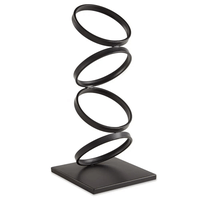 Escultura Decorativa Preta Em Metal Mart