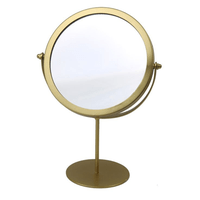 Espelho De Mesa Bancada Metal Dourado