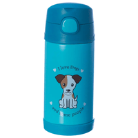 Garrafa Térmica Infantil Click Com Canudo I Love Dogs 300ml