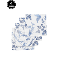 Guardanapos Panamá Tropical Marinho 45Cmx45Cm Com 4 Peças