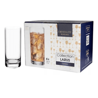 Jogo De Copos Cristal Bohemia Larus 6 Peças 350ml