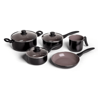 Jogo De Panelas Antiaderente Brinox Ceramic Life Easy 5peças Preto