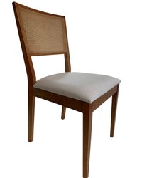 Kit 2 Cadeiras Artisoli Iris Encosto Em Tela E Assento Estofado Linho