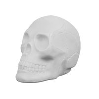 Luminária Abajur Caveira Branca Lâmpada Led