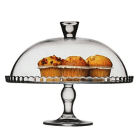 Prato Para Bolo Patisserie Com Pé E Tampa De Vido 32cm