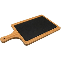 Tabua Para Queijo De Pedra Ardósia E Bambu