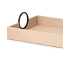 Bandeja Decorativa Servir Em MDF Com Revestimento PU Creme