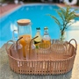 Bandeja Rattan Oval Com Alça 15445 G