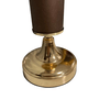 Castiçal Em Metal Decorativo Dourado Com Pedra