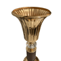 Castiçal Em Metal Decorativo Dourado Com Pedra