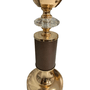 Castiçal Em Metal Decorativo Dourado Com Pedra