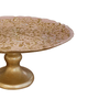 Centro De Mesa Reveníe Em Vidro Rosa E Dourado