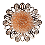 Conjunto De 4 Peças Argola Anel Para Guardanapo Flor Aço Inox Rose Gold