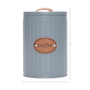 Conjunto Latas Porta Mantimentos Metal E Couro Cinza 3 Peças