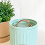 Conjunto Latas Porta Mantimentos Metal E Couro Verde 3 peças