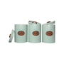 Conjunto Latas Porta Mantimentos Metal E Couro Verde 3 peças