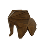 Elefante Decorativo De Resina Origami Marrom 
