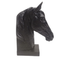 Escultura Aparador Cavalo De Livros Em Resina Preto