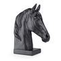 Escultura Aparador Cavalo De Livros Em Resina Preto