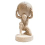 Escultura Decorativa Atlas De Resina Estilo Pedra