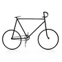 Escultura Decorativa De Metal Bicicleta Preta M 50CM