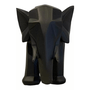 Escultura Elefante Geométrico Em Poliresina Preto G