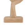 Escultura Face Sobre A Mão Em Poliresina Bege