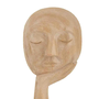 Escultura Face Sobre A Mão Em Poliresina Bege