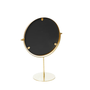 Espelho De Mesa Bancada Metal Dourado