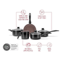 Jogo De Panelas Antiaderente Brinox Ceramic Life Easy 5peças Preto