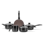 Jogo De Panelas Antiaderente Brinox Ceramic Life Easy 5peças Preto