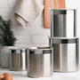 Jogo Potes Cucina Aço Inox Tampa Plástica 4 Peças Tramontina